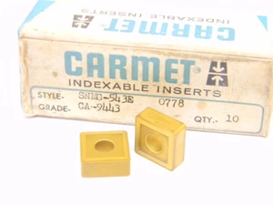 NEW SURPLUS 9PCS. CARMET SNMG 543E GRADE: CA9443 CARBIDE INSERTS - Picture 1 of 1