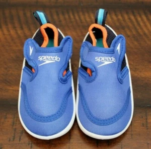 Speedo WATER SHOES sz 5 6 Toddler Boys Shoes Water Friendly Boating Blue - Picture 1 of 6