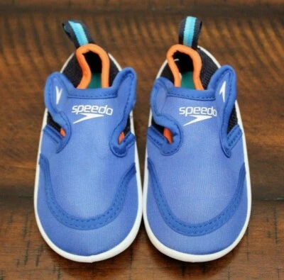 Sapatos Speedo Water Shoes bebê criança meninos 5 6 sapatos água amigável barco azul - Imagem 1 de 4