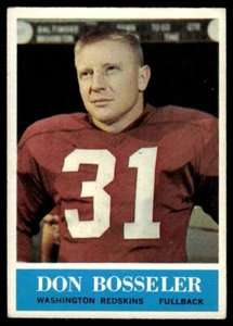 1964 Philadelphia Football Card Don Bosseler Washington Redskins #184 - Picture 1 of 2