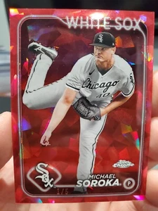Michael Soroka 2024 Topps Chrome Sapphire #367 RED 1/5 Chicago White Sox - Picture 1 of 2
