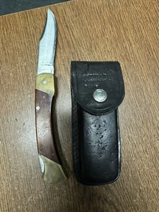 Schrade+ USA LB7 Lockback Hunter Folding Pocket Knife w/ Sheath - Picture 1 of 1