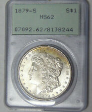PCGS MS62 1879-S Morgan Silver Dollar San Francisco Mint Rattler Holder #8138244