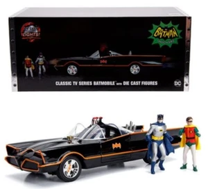 JADA 1:18 SCALE BATMOBILE DIE-CAST MODEL CAR WITH FIGURES BATMAN & ROBIN-98625 - Picture 1 of 14