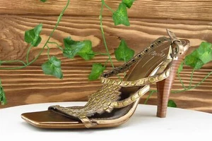 LINEA Paola Sz 8.5 M Gold Gladiator Leather Women Sandals - Picture 1 of 10
