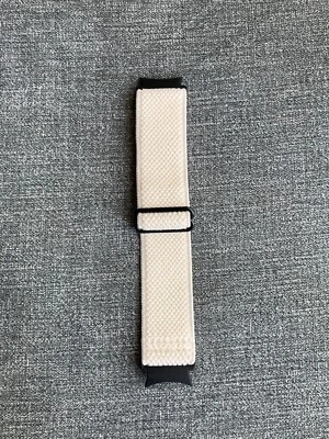 Correa elástica de tela de nailon blanca para reloj Samsung Galaxy 7 6 5 4 40/44 mm Foto 1 de 2