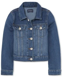 girls Basic Denim Jacket Azure Wash Large US - Picture 1 of 5