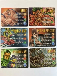 (6) 1995 MARVEL OVERPOWER COLLECTABLE CARD GAME "CHARACTER CARDS" No Doubles - Picture 1 of 6