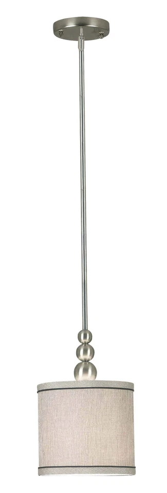 Kenroy Home 91641BS Margot 1 Light Mini Pendant Brushed Steel Finish