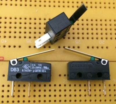 CHERRY ZF 100mA 250Vac SPST Sub Miniature Lever Microswitch Gold Crosspoint DB3 Multi Qty