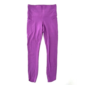 Athleta Chakra 7/8 Tight in Powervita 2XS Lila Leggings High Rise Laser Cut - Bild 1 von 8