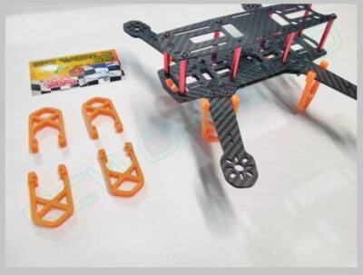 QUADCOPTER LANDING FEET SET 3D PRINTED HI-VIS ORANGE PLA FITS*250-280-300 FRAME - Image 1 of 4