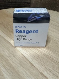 NUEVO Hanna H1702-25 Reactivo Cobre Alta Gama Caja De 25 Bolsitas Exp 07/2025 - Imagen 1 de 5