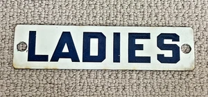 VINTAGE! Damenschild Metall schwarz & weiß Toilette/Bad - Bild 1 von 2