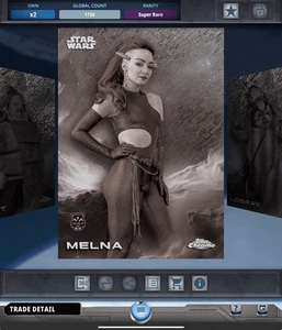Topps Star Wars Card Trader 2025 BLACK & WHITE SHIMMER Chrome MELNA - Bild 1 von 1