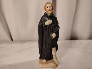 Vintage Statue of St Peregrine - Painted Ceramic, Approx 6" H - Picture 1 of 5