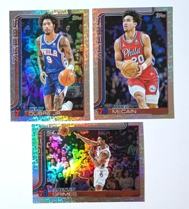 2025-26 Topps Philadelphia 76ers Foil Cards (3) Fanatics Exclusive Topps Foil - Bild 1 von 2