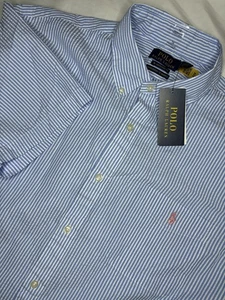 Polo Ralph Lauren Herren RL ungesteppte Passform Seersucker Hemd blau XL neu mit Etikett $ 125 - Bild 1 von 8