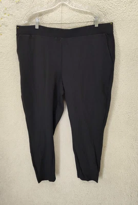 Universal Standard Women Leggings Large Black Rayon Blend Pull On Stretch Pants - Image 1 of 4