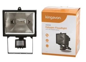 400W HALOGEN PIR MOTION SENSOR FLOODLIGHT SECURITY LIGHT OUTDOOR GARDEN HOME - Picture 1 of 4