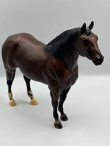 Vintage Breyer “Adios” Standardbred Pacer #50 Dark Bay Horse 1960’s NICE DISPLAY - Picture 1 of 24