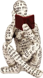 Zellstoff lesende Frauen Figur Denker Statue Deko Moderne Figuren Abstrakt...  - Bild 1 von 6