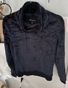 Inc. International concept Pullover Uomo Collo Imbuto Pile X-Small Navy Nuovo - Foto 1 di 4