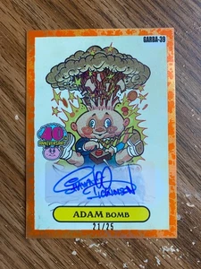2025 Topps Garbage Pail Kids 40th Adam Bomb GARBA-39 Orange Auto 21/25 Homage - Picture 1 of 2