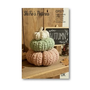 Patrón de calabaza de ganchillo ShiFio’s CP571 DK hilo decoración de otoño 3 tamaños - Imagen 1 de 9