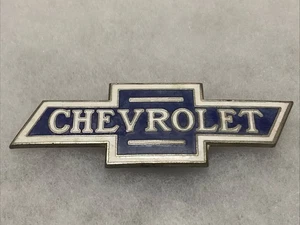1915 - 1928 Vintage Chevrolet Radiator Bow Tie Emblem 4" Enamel Badge Chevy  - Picture 1 of 6