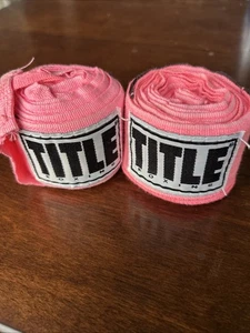Title Boxing 180" Semi Elastic Mexican Handwraps - Neon Pink - Picture 1 of 1