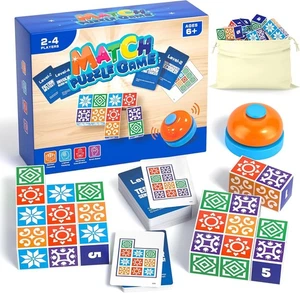 Matching Game Family Board Games for Kids & Adults 4 levels 100 unique puzzles - Picture 1 of 7