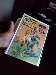 Classics Illustrated #50 The Adventures of Tom Sawyer HRN51 1A O 1948 Rubano FN+ - Imagen 1 de 13