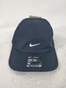 NIKE FEDERLEICHTE RUNNING HERREN UNISEX STRAPBACK MÜTZE SCHWARZ CI2662 010 DRI-FIT NEU - Bild 1 von 10