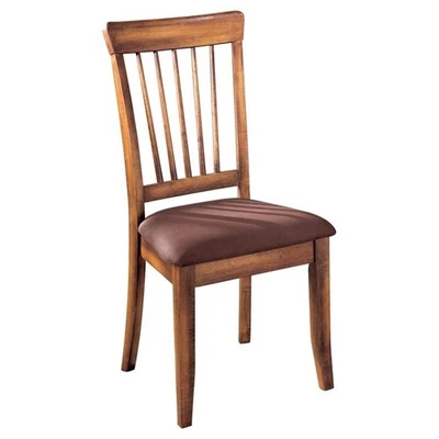 Ashley Furniture Berringer Microfiber Upholstered Dining Side Chair in Rustic... - Image 1 of 3