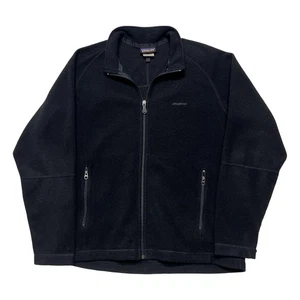 Patagonia Jacke Herren Medium schwarz Synchilla Full Zip Fleece Reißverschlusstaschen Raglan - Bild 1 von 9