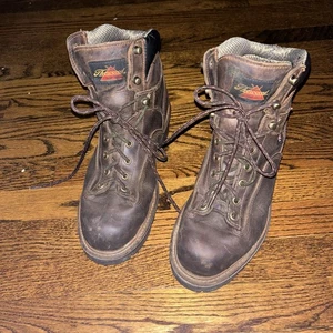 Thorogood 814-3566 Men's Leather Steel Toe Work Boots Brown Size 8.5 D - Picture 1 of 6