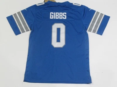 Jahmyr Gibbs #0 Detroit Lions On-Field Game Men's Jersey Blue - Image 1 of 3