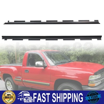Juego de 2 sellos de tira de barrido de ventana delantera exterior aptos para Chevy GMC 1988-2000 Foto 1 de 4