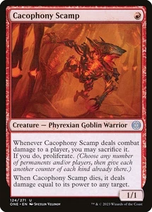 CACOPHONY SCAMP X 4 N/M- PHYREXIA: ALL BE ONE MAGIC THE GATHERING - Imagen 1 de 1