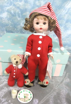 亚历山大夫人 8 英寸等待 SANTA #37090 完好/已修复/盒标签,COA+熊 — 第 1/4 张图片