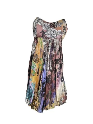 Vestido Muñeca Bebé Seda Alberto Makali Y2K Años 90 Dobladillo Burbuja Bosque Hada Talla 14 Foto 1 de 4