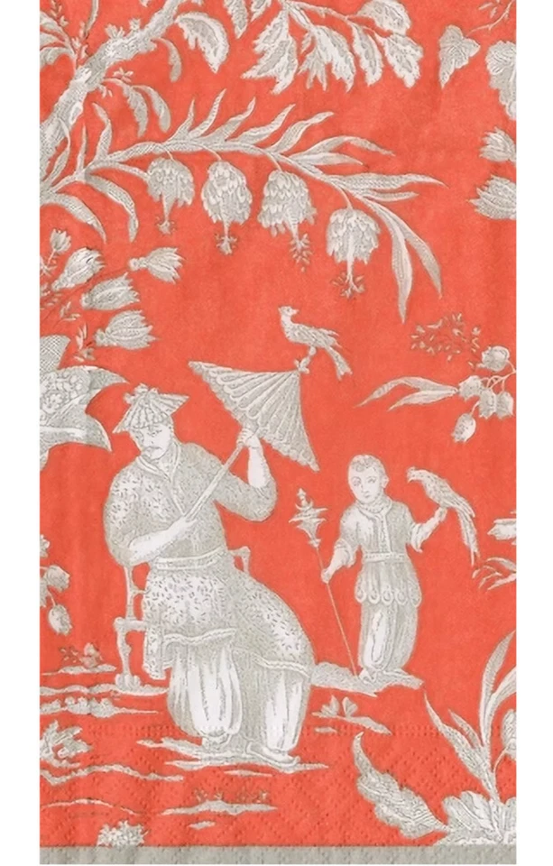 Caspari - Silk Road Toile Mandarin Paper Guest Towel Napkins - Image 1 of 1