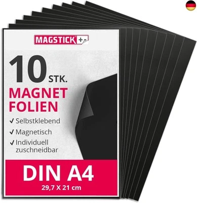 BESUCHE DEN MAGSTICK-STORE Magstick Magnetfolie 10 Stück I DIN A4 I Magnetklebefolie I flexibel