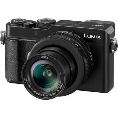 Cámara compacta Panasonic LUMIX DC-LX100 II DC-LX100M2 4K 21,77 megapíxeles negra Foto 1 de 4