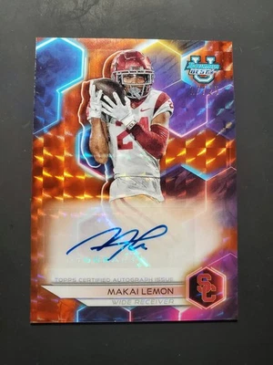 Makai Lemon Autograph 2023 Bowman Best Orange Geometric Refractor SSP Auto /25 - Image 1 of 2