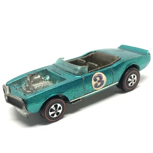 Hot Wheels Redline Light-My-Firebird Car 1969 Aqua Gray Int. - Made In Hong Kong - Picture 1 of 11