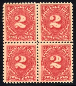 United States 1917 2c Postage Due Scott# J62 Block of Four Mint VF/XF OG NH Gem - Picture 1 of 2