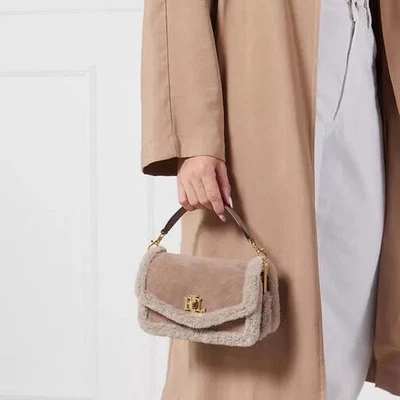 Lauren Ralph Lauren женщин через плечо замшевая сумка в обнаженном цвете - Изображение 1 из 4