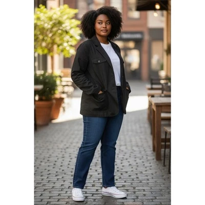 Blazer Body by Victoria Negro Algodón Elástico - Talla 16 Foto 1 de 2